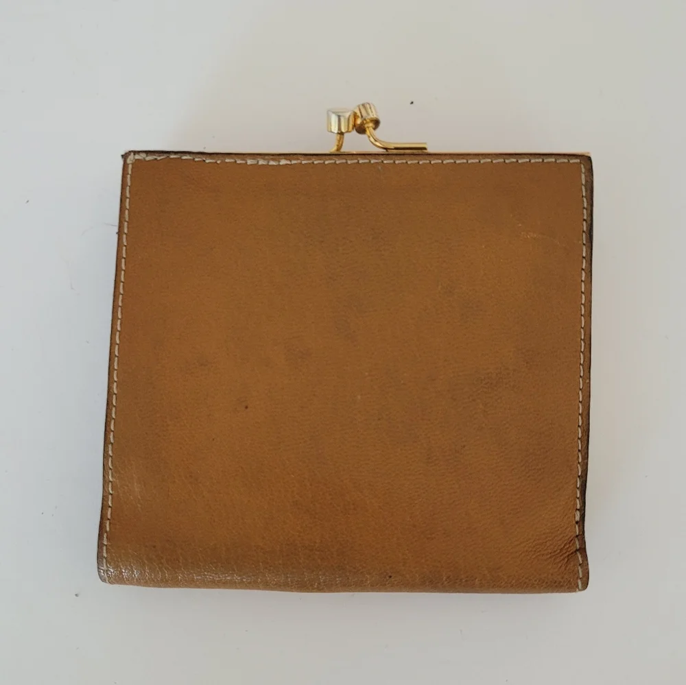 Gucci Vintage Cognac Leather Wallet